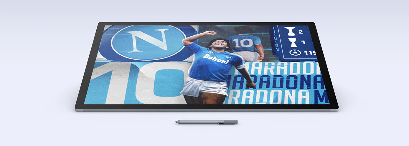 NAPOLI-BARÇA - Maradona