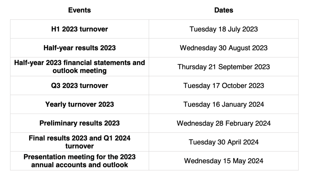 2023 Financial Calendar Samba Digital