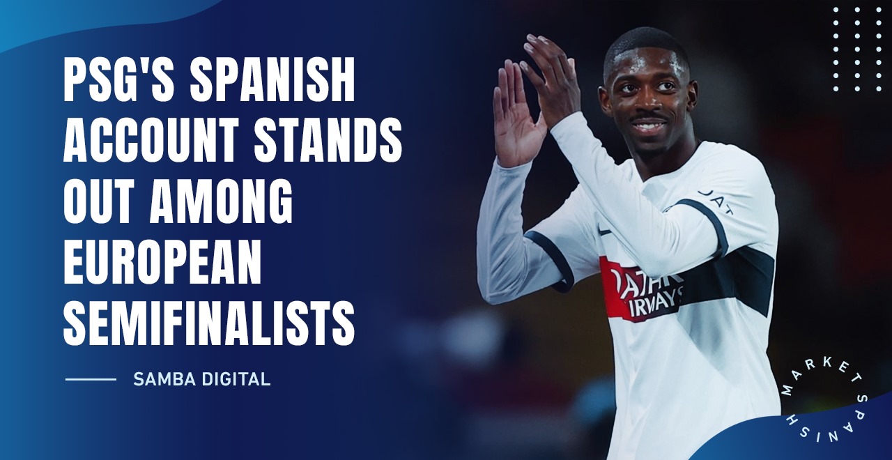 The PSG’s Spanish account leads in reach on X.com among semifinalist clubs in Europe