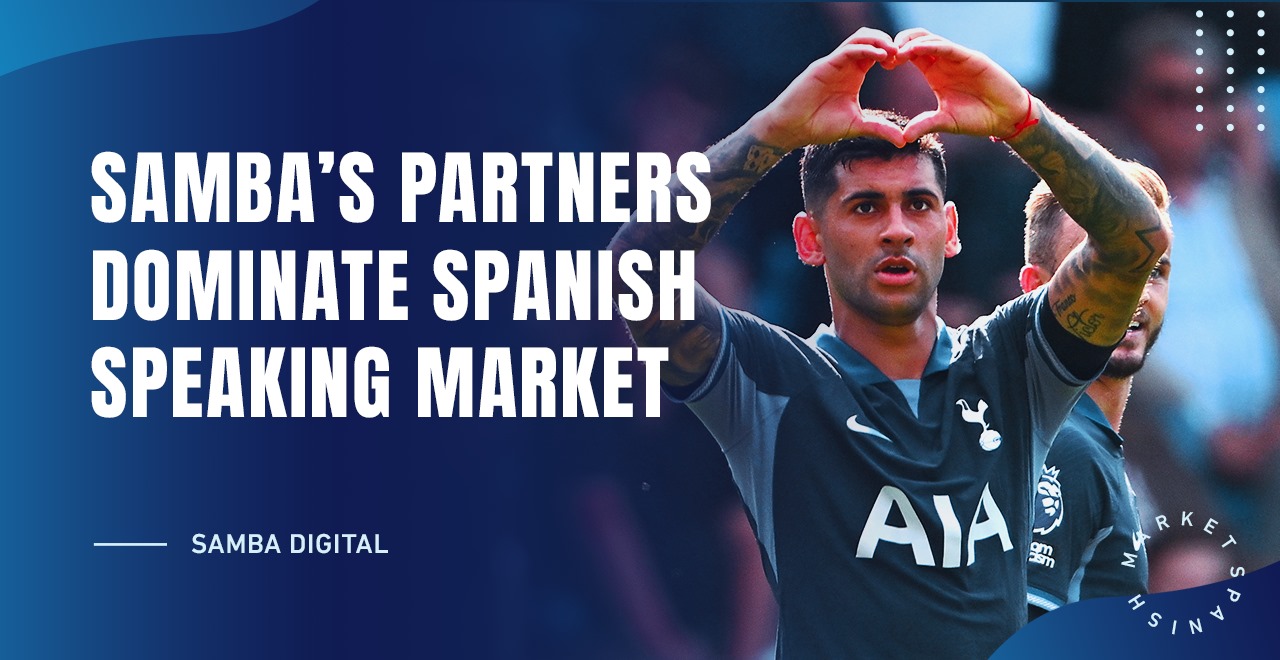 A Spurs player ilustrating making a heart with the hands and title saying the clients of Samba Digital had best performance on X in their SPA accounts.