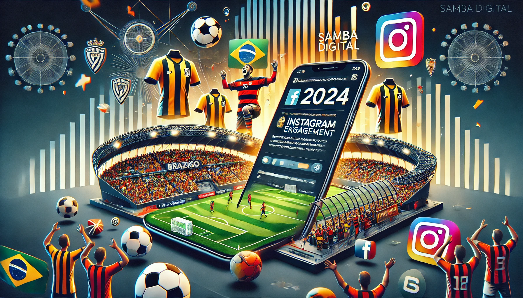 Os melhores posts dos clubes brasileiros no Instagram em 2024